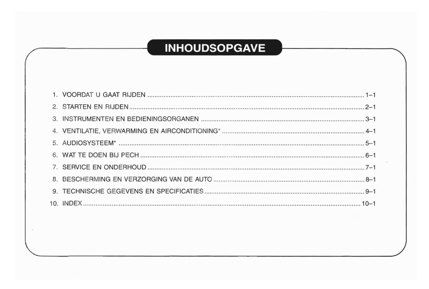 1998-2001 Daewoo Matiz Bedienungsanleitung | Niederländisch