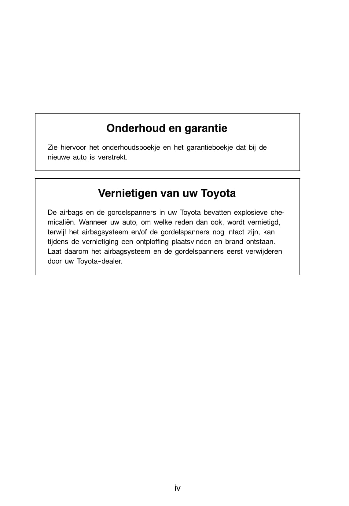 2002-2004 Toyota Corolla Verso Owner's Manual | Dutch