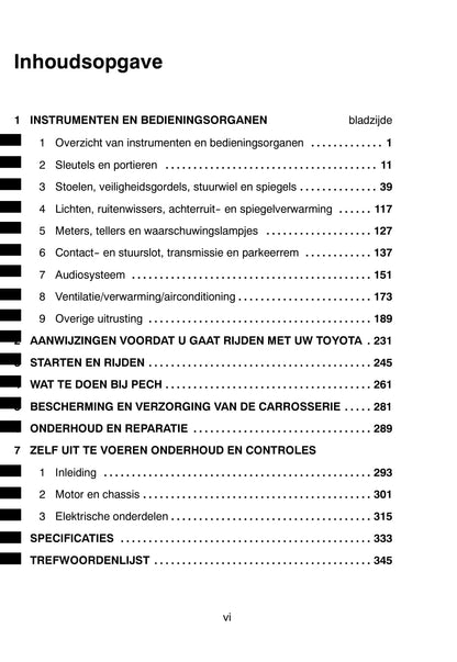 2002-2004 Toyota Corolla Verso Owner's Manual | Dutch