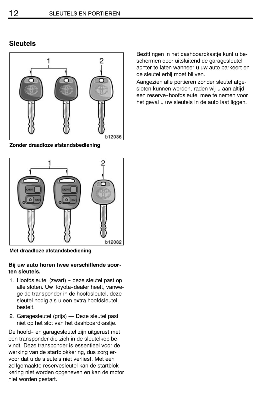 2002-2004 Toyota Corolla Verso Owner's Manual | Dutch