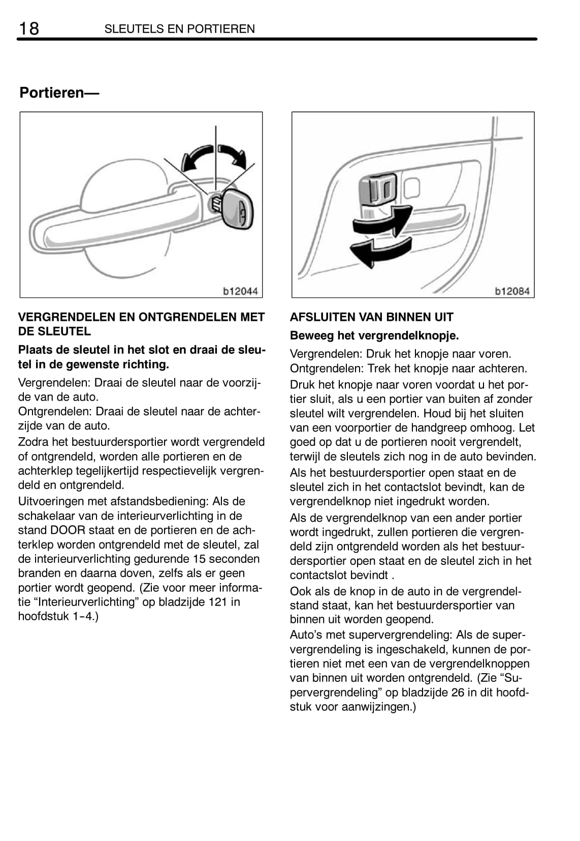 2002-2004 Toyota Corolla Verso Owner's Manual | Dutch