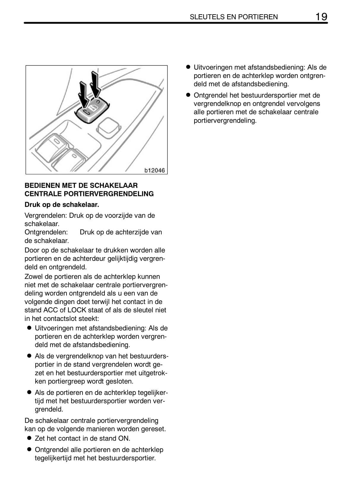 2002-2004 Toyota Corolla Verso Owner's Manual | Dutch