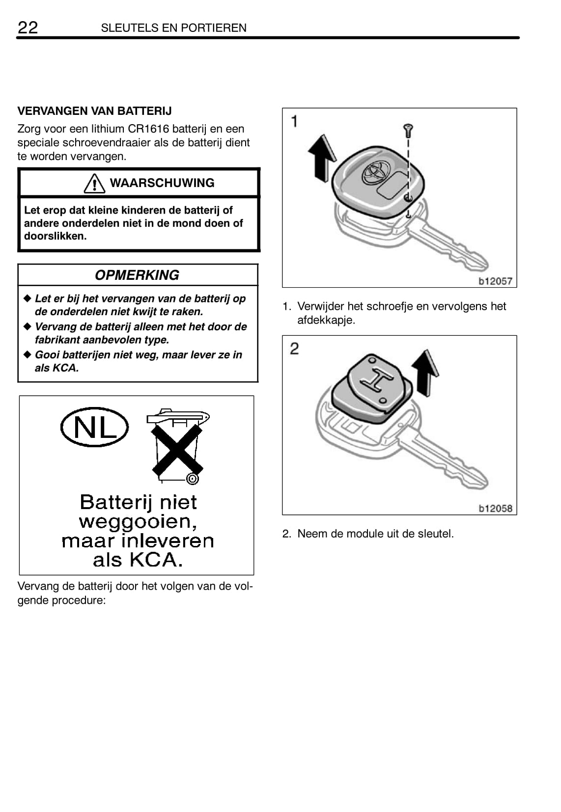 2002-2004 Toyota Corolla Verso Owner's Manual | Dutch