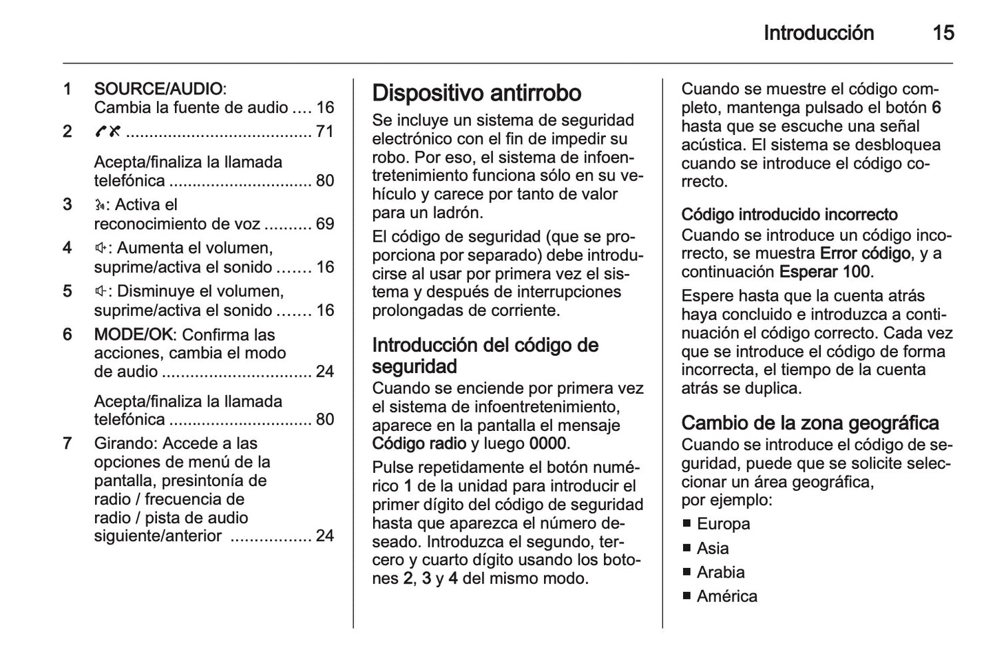 Opel Vivaro Manual de infoentretenimiento 2011 - 2014