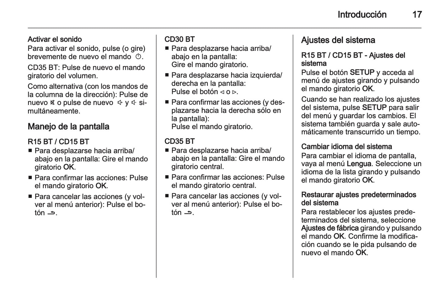 Opel Vivaro Manual de infoentretenimiento 2011 - 2014