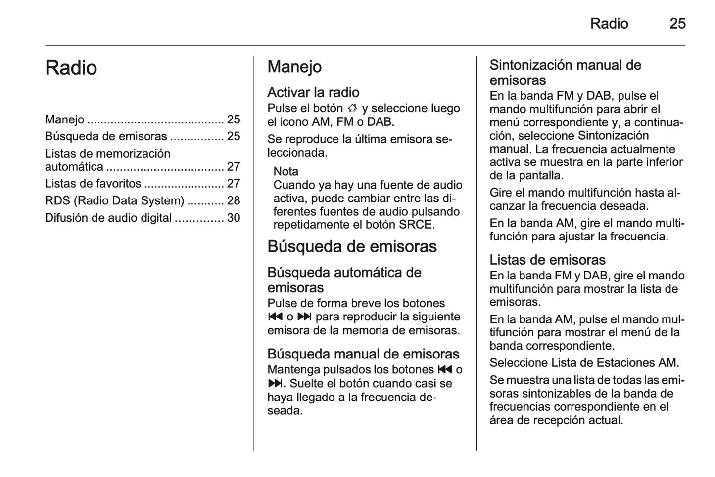 Opel Astra Manual de infoentretenimiento 2012 - 2015