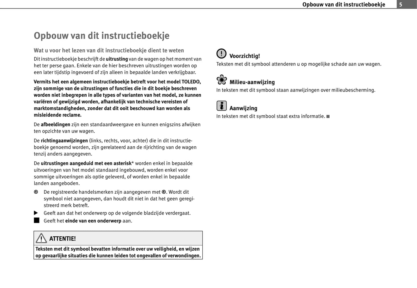 2004-2009 Seat Toledo Gebruikershandleiding | Nederlands