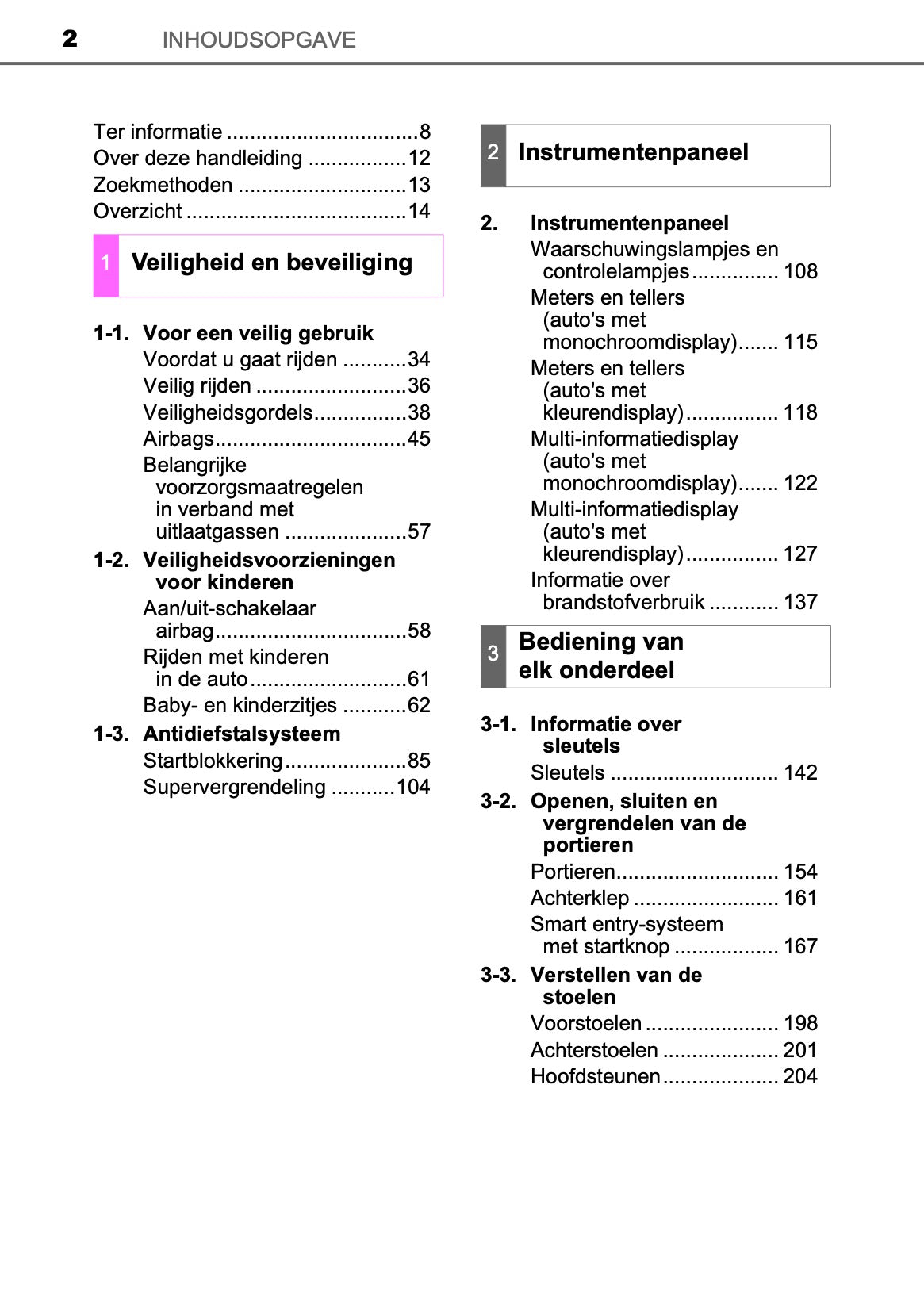 2019-2020 Toyota Yaris Owner's Manual | Dutch