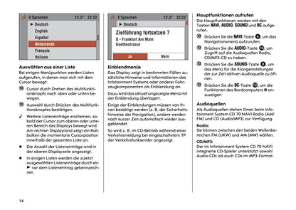 Opel CD 70 Navi Infotainment System Bedienungsanleitung 2004