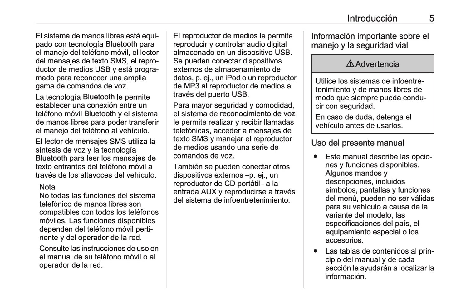 Opel Combo Manual de infoentretenimiento 2018 - 2019