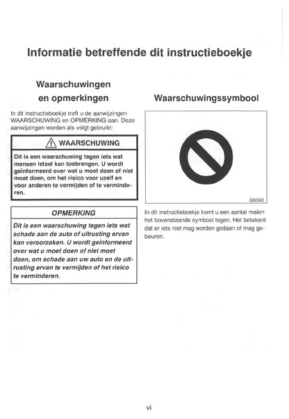 1999-2000 Toyota Yaris Owner's Manual | Dutch