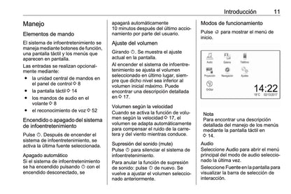 Opel Adam Manual de infoentretenimiento 2017 - 2019