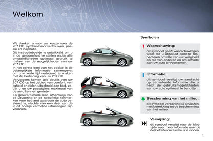 2014-2015 Peugeot 207 CC Owner's Manual | Dutch