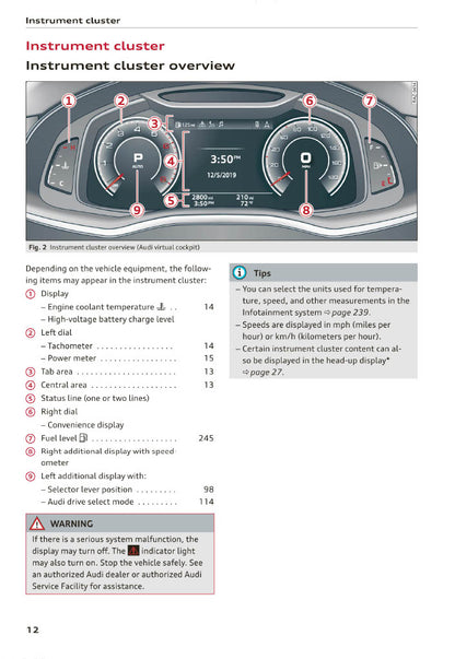 2018-2023 Audi A7 Bedienungsanleitung | Englisch