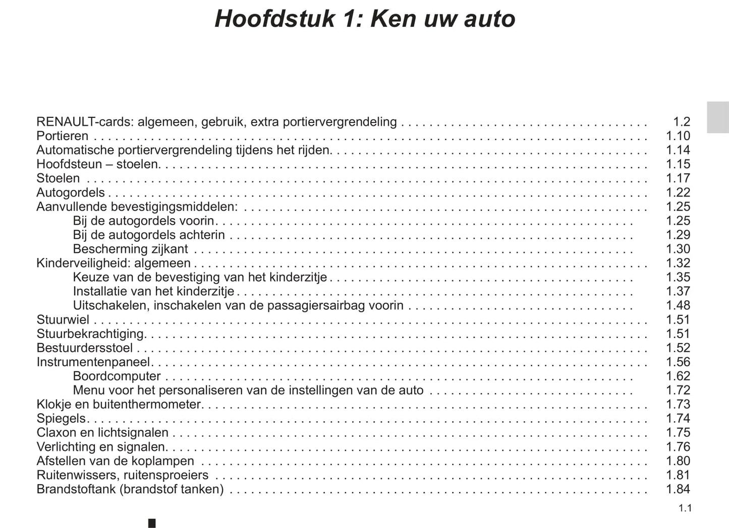 2013-2014 Renault Mégane Owner's Manual | Dutch