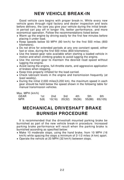 2006 Isuzu Truck Gebruikershandleiding | Engels