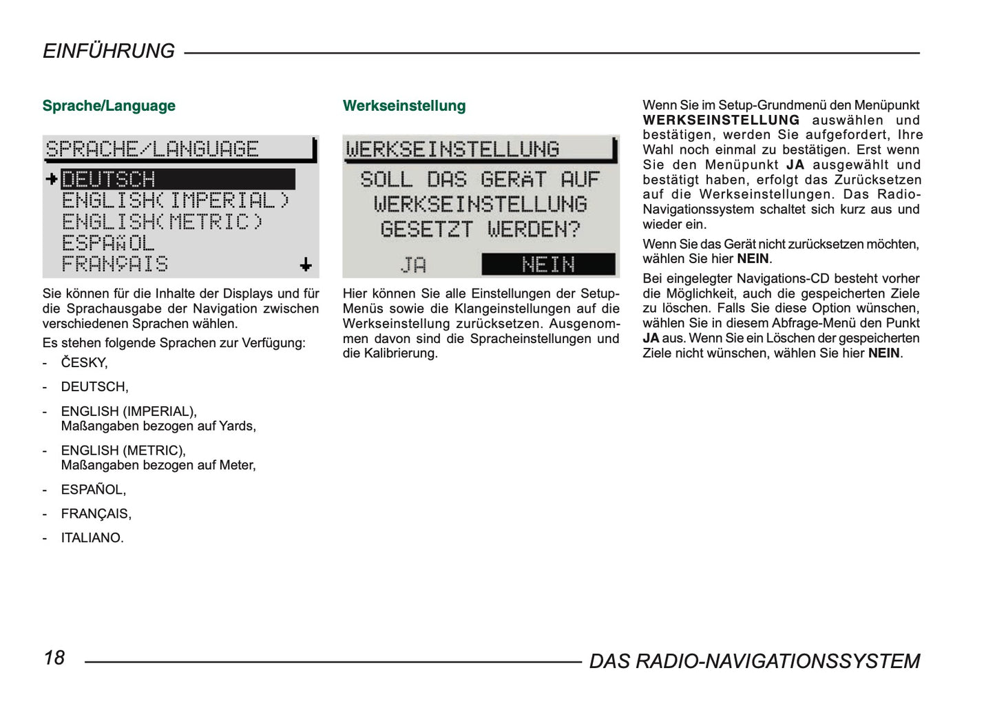 Skoda Radio-Navigationssystem Bedienungsanleitung 2004