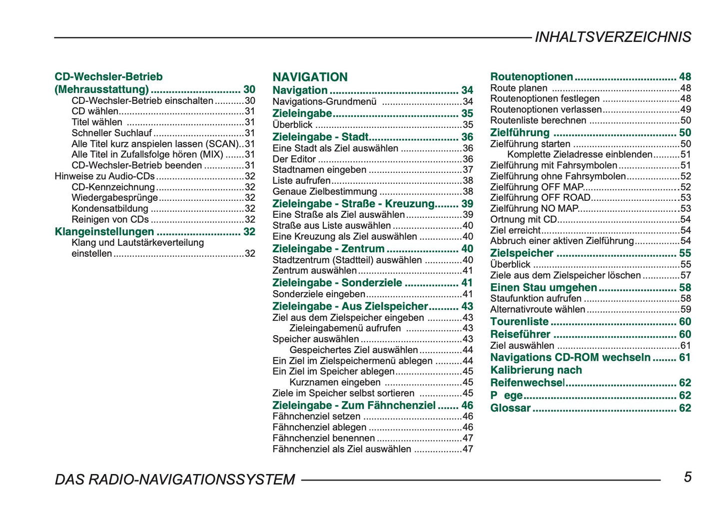 Skoda Radio-Navigationssystem Bedienungsanleitung 2004