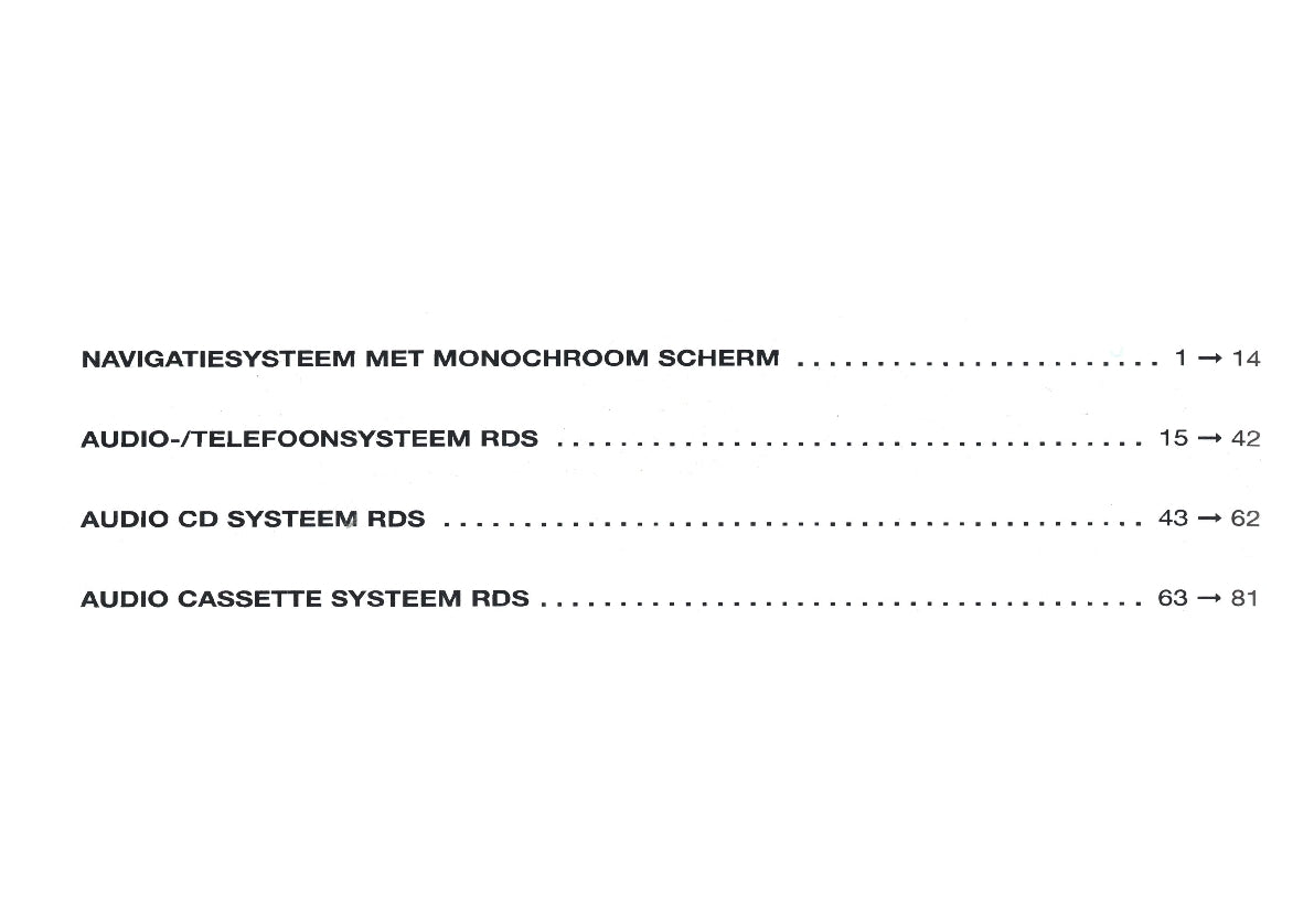 Citroën Xsara Navigatie, Boordcomputer en Autoradio Handleiding 2003