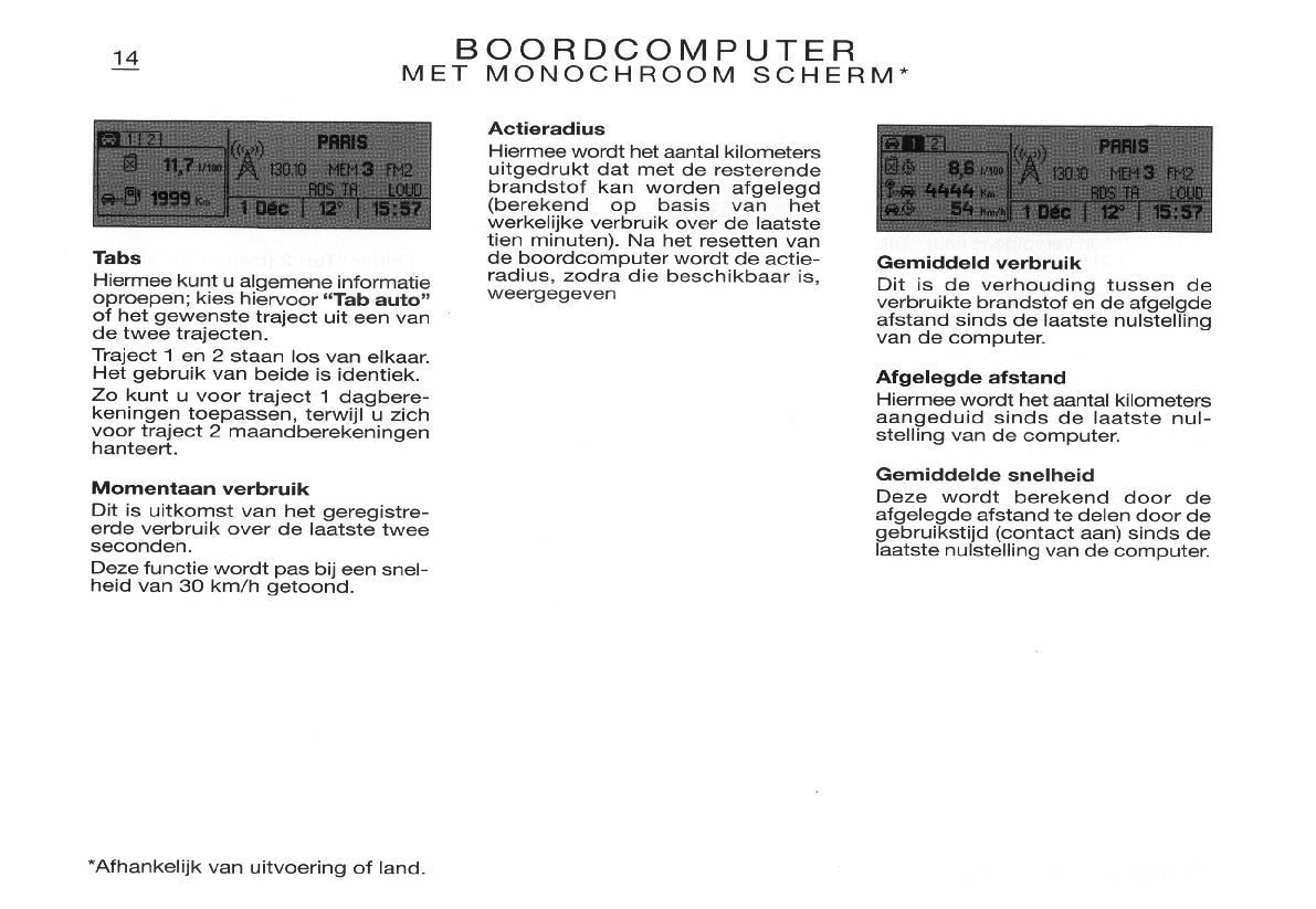 Citroën Xsara Navigatie, Boordcomputer en Autoradio Handleiding 2003