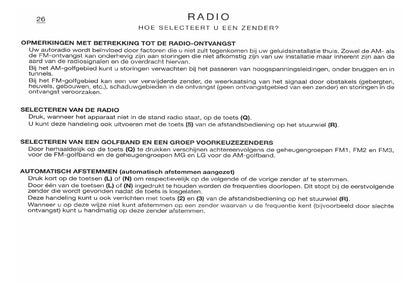 Citroën Xsara Navigatie, Boordcomputer en Autoradio Handleiding 2003