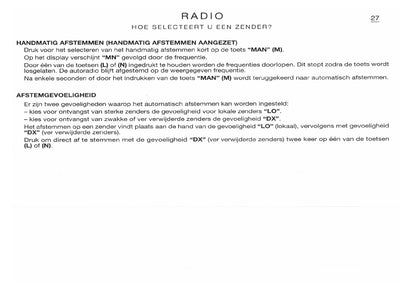 Citroën Xsara Navigatie, Boordcomputer en Autoradio Handleiding 2003