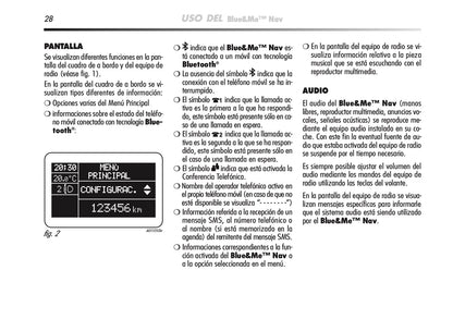 Alfa Romeo Mito Blue&Me Nav Instrucciones 2008 - 2014