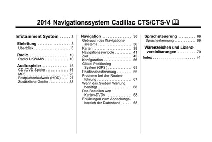 Cadillac CTS navigationssystem Bedienungsanleitung 2013