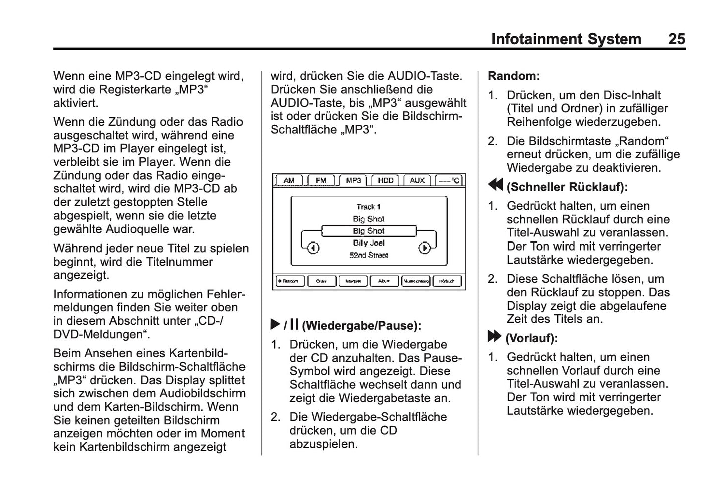 Cadillac CTS navigationssystem Bedienungsanleitung 2013