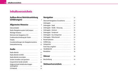 Skoda Radio-Navigations-System Satcompass Bedienungsanleitung 2006