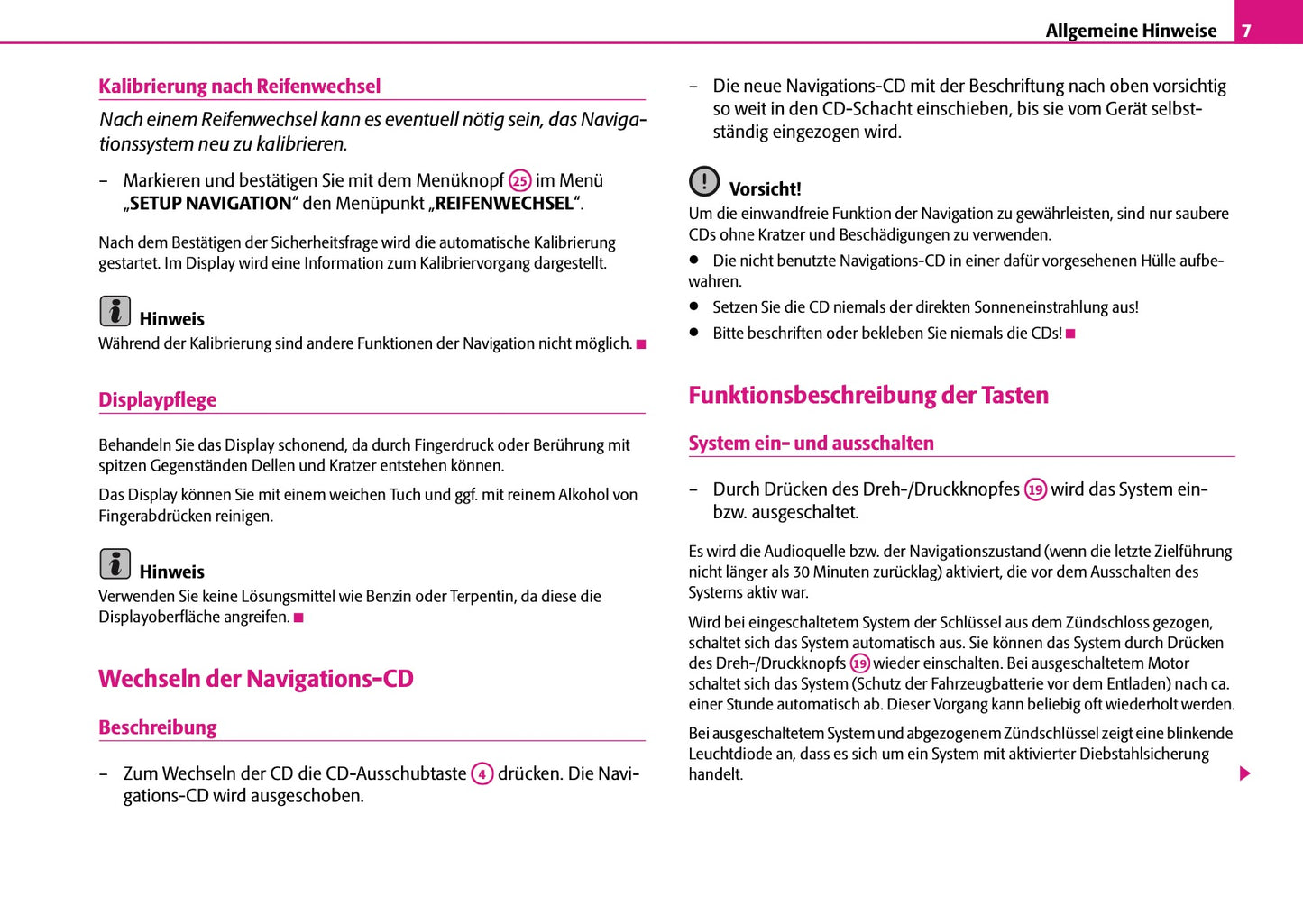 Skoda Radio-Navigations-System Satcompass Bedienungsanleitung 2006