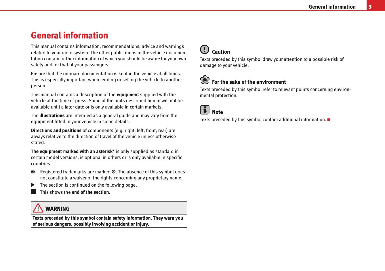 Seat Sound System 2.0 Owners Manual