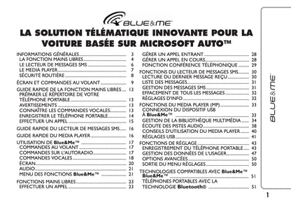 Fiat Punto Blue&Me Guide d'utilisation 2017 - 2019