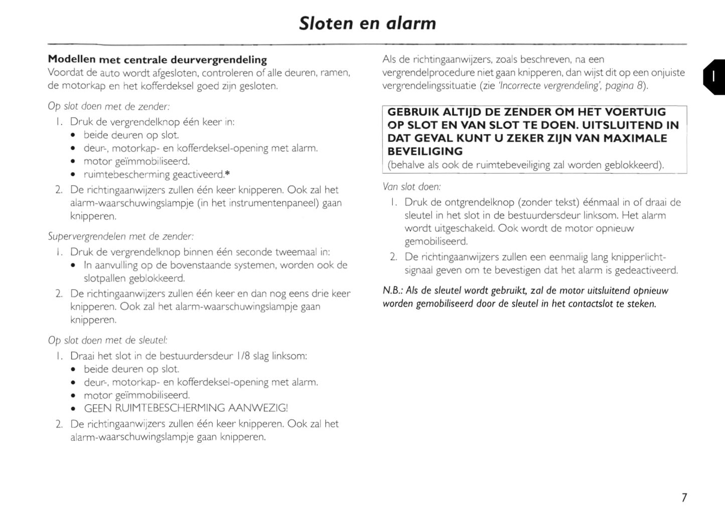 2002-2005 MG TF Owner's Manual | Dutch