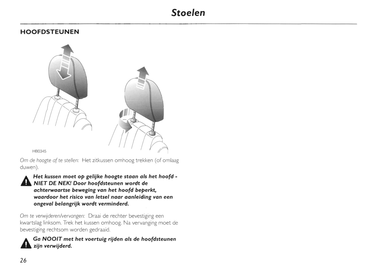 2002-2005 MG TF Owner's Manual | Dutch