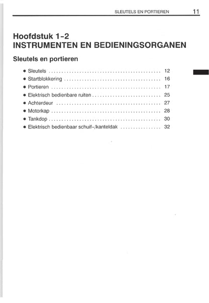 2000-2001 Toyota RAV4 Owner's Manual | Dutch