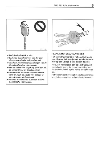 2000-2001 Toyota RAV4 Owner's Manual | Dutch