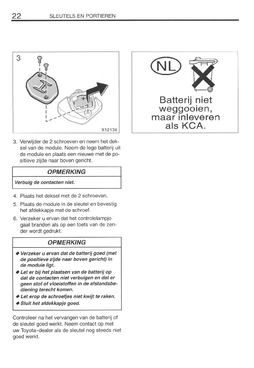 2000-2001 Toyota RAV4 Owner's Manual | Dutch