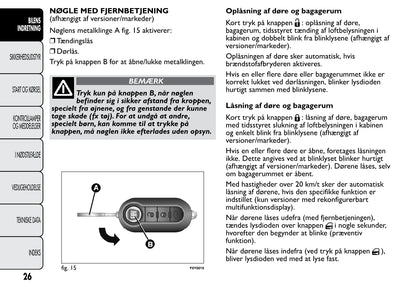 2012-2014 Fiat 500L Manuel du propriétaire | Dansk