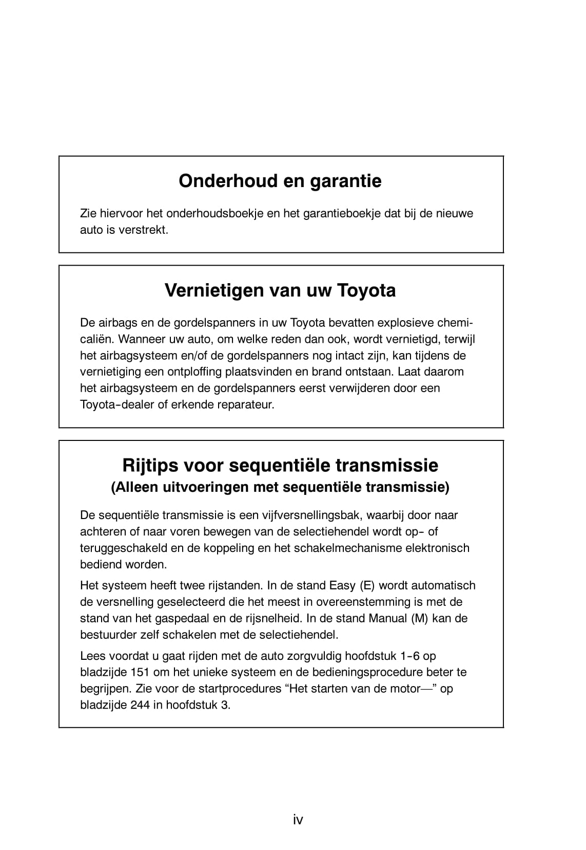 2004-2005 Toyota Yaris Owner's Manual | Dutch