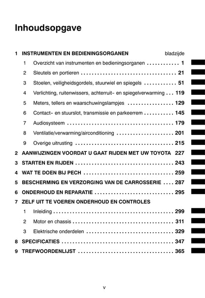 2004-2005 Toyota Yaris Owner's Manual | Dutch