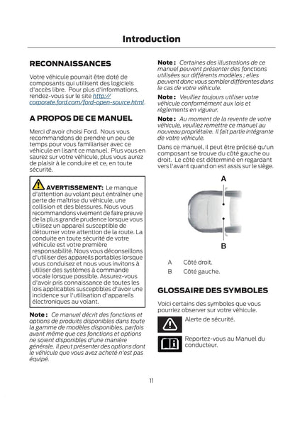 2021 Ford Kuga/Kuga Hybrid Owner's Manual | French