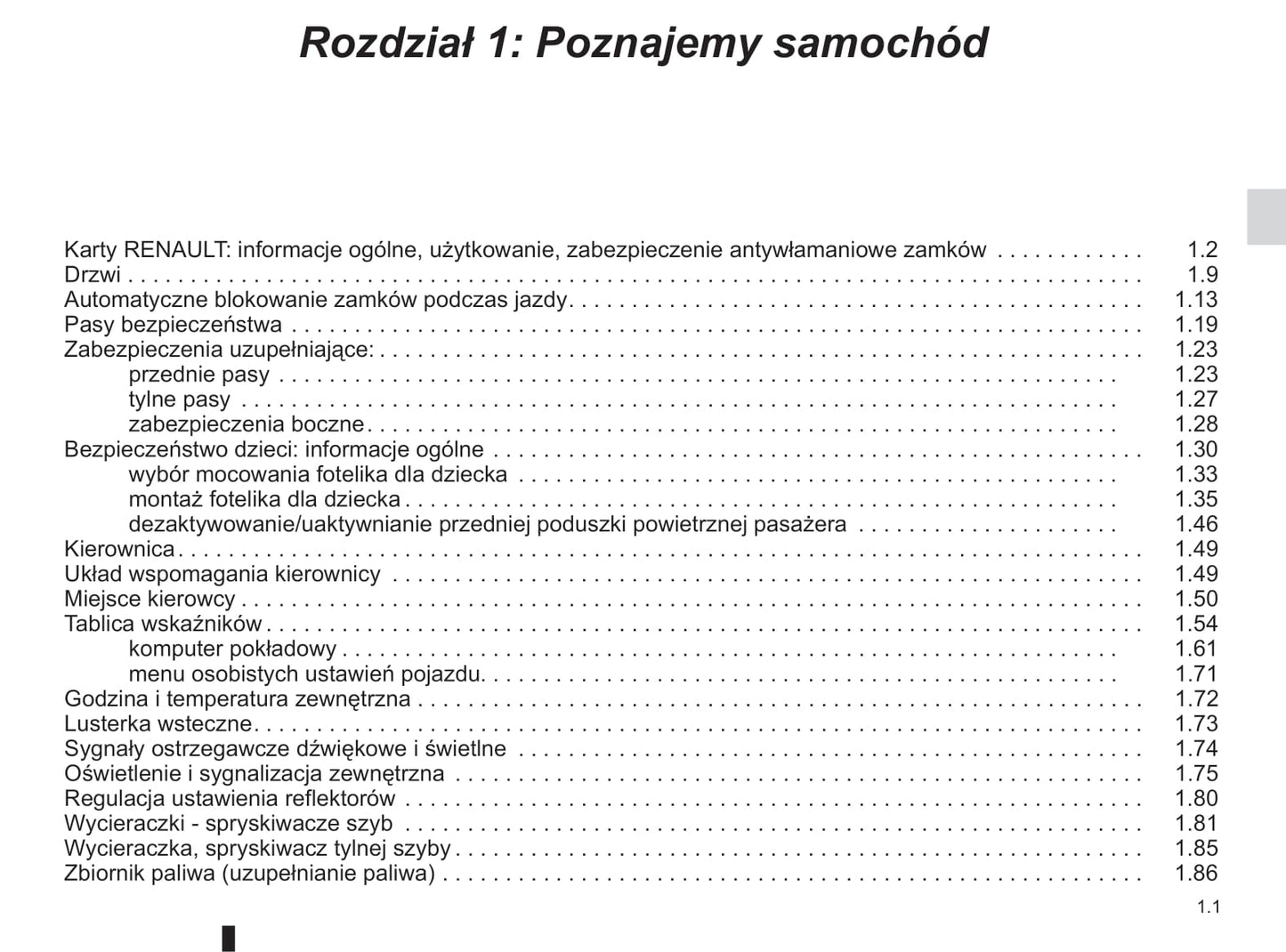 2015-2016 Renault Scénic/Grand Scénic Owner's Manual | Polish