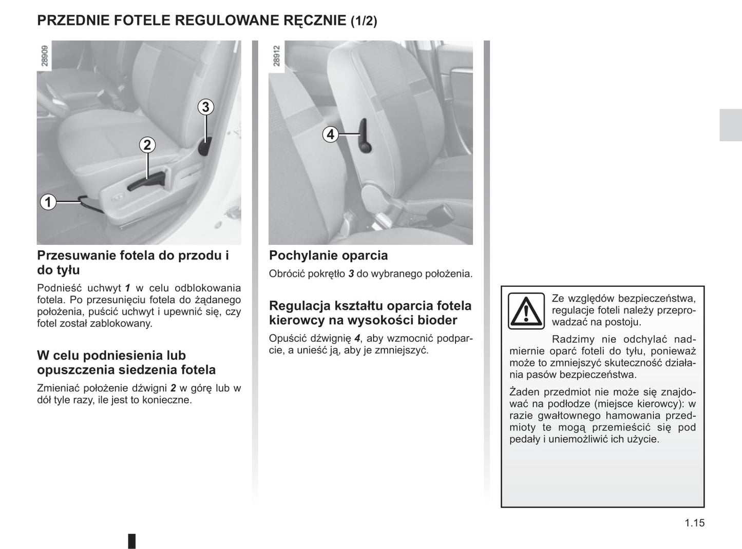 2015-2016 Renault Scénic/Grand Scénic Owner's Manual | Polish