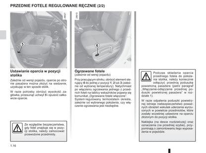 2015-2016 Renault Scénic/Grand Scénic Owner's Manual | Polish