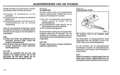 2001-2002 Hyundai Santa Fe Gebruikershandleiding | Nederlands