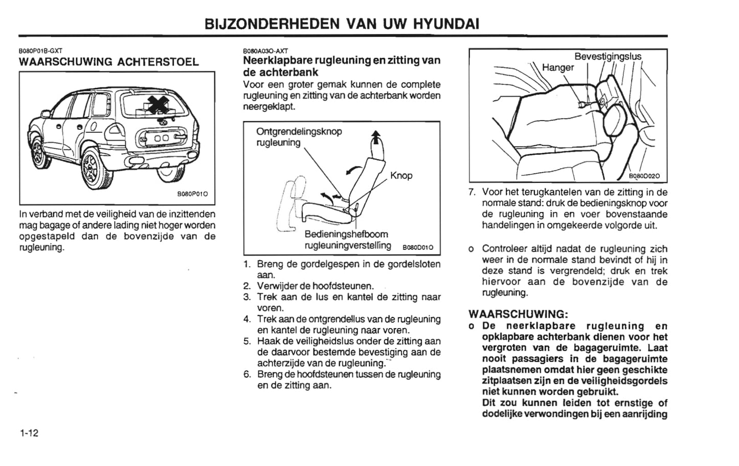 2001-2002 Hyundai Santa Fe Gebruikershandleiding | Nederlands