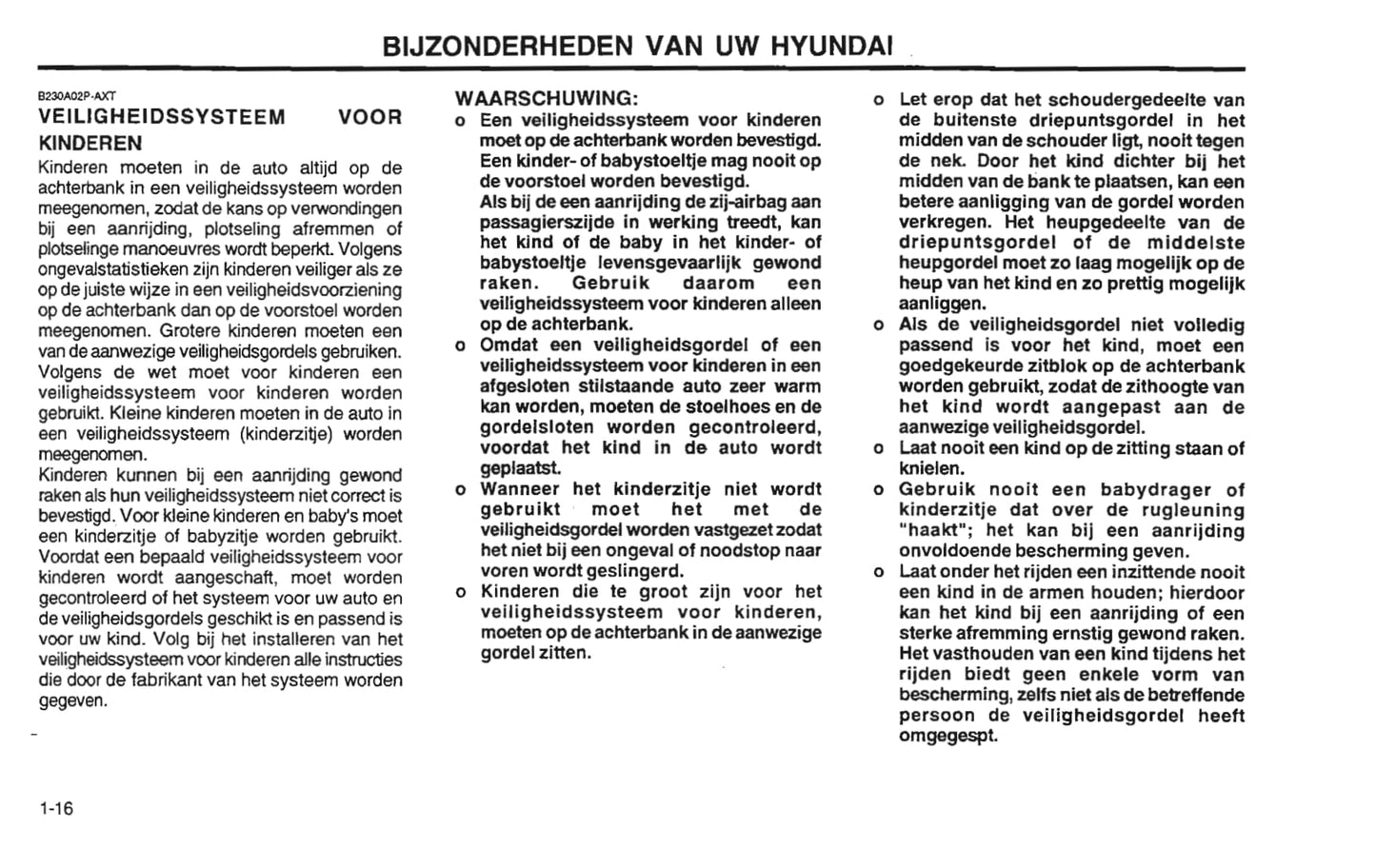 2001-2002 Hyundai Santa Fe Gebruikershandleiding | Nederlands