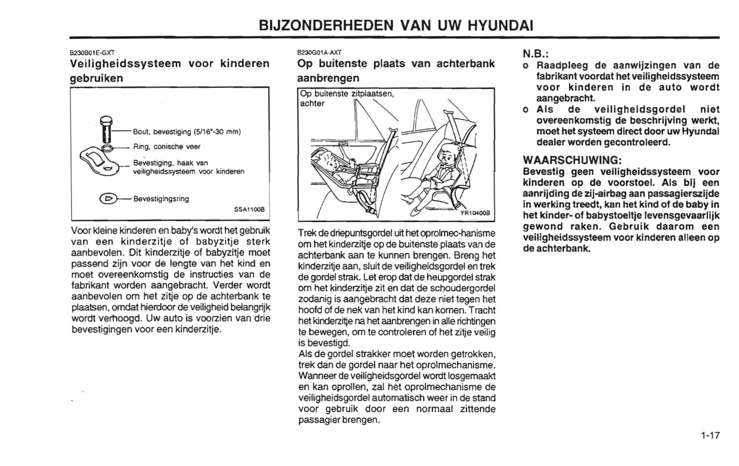 2001-2002 Hyundai Santa Fe Gebruikershandleiding | Nederlands