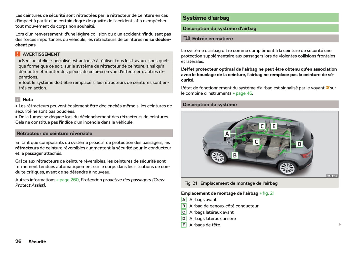 2018-2020 Skoda Karoq Bedienungsanleitung | Französisch